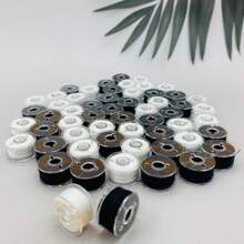5-100pcs Pack Plastic Bobbins Thread For Household Sewing Machine Polyester Black White