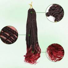 French Curly Braiding Hair Wigs 14 Inch Stretched Bouncy Braiding Hair Wavy Braiding Hair Synthetic Hair Extensions