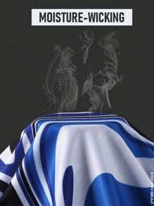 Camisa de pesca para exteriores de alto rendimiento, con tela suave y transpirable, mangas raglán y diseño divertido de pesca - Ropa de pesca - azul real - Ver 5