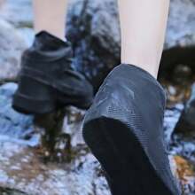 زوج من الأحذية المطاطية المضادة للانزلاق والقابلة لإعادة الاستخدام المقاومة للمياه، بوت المطر للخارج للتنزه والدراجة والأيام الممطرة، حاميات قدم مرنة مضادة للانزلاق - متعدد الألوان - مشاهدة 3