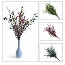 1 Bunch Preserved Eucalyptus Leaves, Natural Green Foliage For DIY Floral Arranging, Photography Props, Home & Bedroom Decor Gifts Birthday Graduation,Garden Decor,Outdoor Plant,Gardening,Fake Flowers