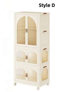 White Transparent Window Wardrobe Storage Cabinet Storage Shelf Coat Rack Shoe Rack Shoe Rack Bookcase Removable Removable Folding Multi-Functional Use Can Be Freely Combined For Living Room, Study, Bedroom, Dormitory, Holiday Gifts, Storage,Christmas Room Decor,Christmas Gift - Multicolor - View 13