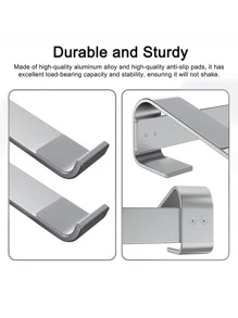 1pc Aluminum Laptop Stand, Portable Laptop Cooling Holder, Comfortable & Sturdy, Stylish Design, Fits For Various Laptop Sizes