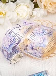 6pcs/ Set Flowers And Plants Series Washi Tape, Decorative Adhesive Tapes For Scrapbooking, Journals, Phone Cases, Planners, Frames, Envelopes, DIY Crafts - Reusable And Easy To Use Handbook Material Tape Great Gift For Family And Friends!
