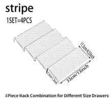 1 Set Acrylic Multi-Functional Drawer Type Makeup Storage Box Tray, Dresser Drawer Cabinet, Spice Jar Rack Organizer, Folding Countertop Shelf - Stripe - View 15