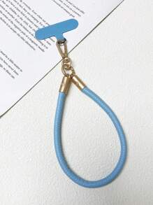 1pc Leather Short Phone Lanyard Wristband, Fashionable High-End Outdoor Wrist Strap, Keychain Sturdy Lanyard Gifts For Mother, Family, Friends, Birthday, Holiday Phone Charm, Phone Chain