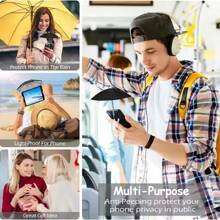 1 Set Of Mini Phone Holder Sunshade Umbrella, Mini, Cute, Lightweight, Portable, Easy To Store, Sunscreen, Rainproof, Anti Reflective, Matched With Cartoon Shaped Suction Cup Umbrella Holder, Suitable For Outdoor Play, Beach, Party, Or Used As A Motorcycle, Bicycle, Car Mobile Phone Holder Accessory, A Fun Gift Item - Multicolor - View 2