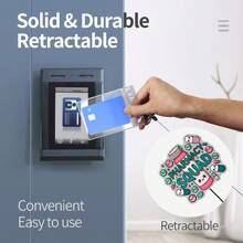 1 件闪光亚克力伸缩护士徽章 1 件有点乱，但我尽力了护士徽章身份证办公室职员护士伸缩身份证夹工作医疗徽章夹闪亮护士闪光徽章卷