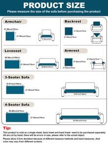 1 件几何图案雪尼尔沙发套，波西米亚风格现代沙发套，宠物友好，适合客厅、卧室、办公室、所有季节 - 藍色 - 查看 4