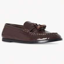 Penny Loafers For Women Casual Slip On Chunky Tassel Loafers Comfortable Office Dress Shoes - 棕色 - 查看 3