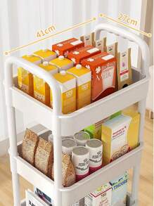 3 Tier Storage Trolley Cart On Wheels Kitchen Bathroom Laundry Rolling Rack