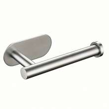 Stainless Steel Toilet Paper Holder Adhensive Tissue Paper Roll Holder For Bathroom Nickel