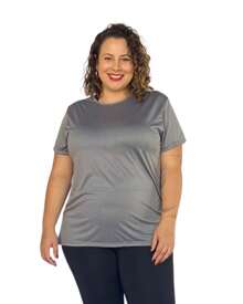 Kit 3 Blusa Feminina Plus Size Roupa de Academia Tapa Bumbum Dry Fit Blusinha Fitness Camiseta Treino