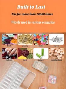 30pcs/Set 5.5cm Small Square PP Transparent Plastic Storage Boxes, Suitable For Storing Jewelry, Cosmetics, Nail Art, DIY Crafts And Other Small Items