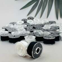 5-100pcs Pack Plastic Bobbins Thread For Household Sewing Machine Polyester Black White