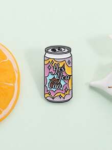 1PC Beverage Cans Enamel Pins Custom Creativity Beverage Cans Brooches Lapel Badges Clothes Funny Jewelry Gift For Kids Friends - Multicolor - View 1
