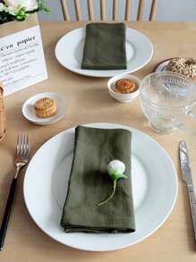 2/6/12/300pcs Solid Color Cloth Napkins, Reusable And Washable, Suitable For Parties, Gatherings, Picnics, Home Decor