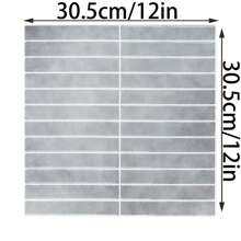 12"X12" 5/10pcs Peel And Stick Backsplash Wall Tiles, Herringbone Chevron Design, Self-Adhesive Wall Stickers For Kitchen, Bathroom, Laundry Room, Home Decorations, Spring Decor