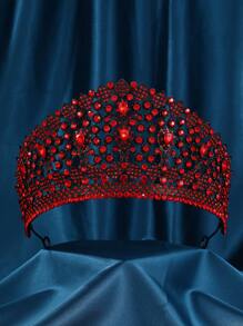 Tiaras y coronas para mujeres, tiara de novia para la boda, corona de reina con rhinestone, accesorios de cabello con cristales para disfraces para cumpleaños, baile de graduación, celebración y bodas oscuras de estilo gótico