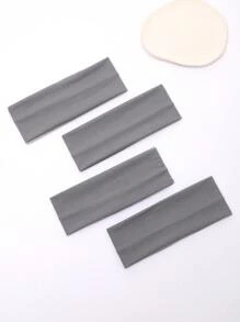 4pcs Unisex Non-Slip Sweat-Absorbent Elastic Yoga Headband, Soft Fabric, Fits Short & Long Hair, Width Approx 7.5cm(2.95in), Suitable For Yoga, Running, Fitness - Dark Grey - View 5