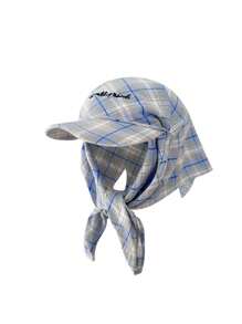 1pc Unisex Plaid Striped Embroidered "Something" Graphic Bucket Hat, Versatile Sun Hat, UV Protection, Suitable For Hiking, Cycling, Casual, Beach, Vacation, Daily Use - Style 1 - View 11