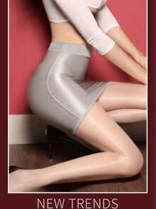 Women's Shiny Sheer See-Through Tight Bodycon, High Elastic Micro Short Silk Stockings Mini Skirt Night Clubwear Sexy Lingerie, For OL Cosplay, Couple Flirting, Role Playing, Daily Wearing, Party
