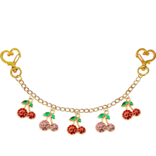 水钻樱桃钱包吊饰 包链吊饰装饰配件 樱桃装饰包链吊饰 钱包延长器 替换延长链 装饰包带 链条肩带 吊饰 适用于手提包 托特包 斜挎包 单肩包 - 彩色 - 查看 6