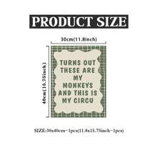 原来这些都是我的猴子海报，红色和奶油色，引用复古墙艺术，无框架 - 彩色 - 查看 13