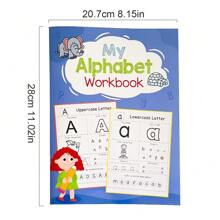 Cuaderno de trabajo de trazado del abecedario para niños de 3 a 6 años, incluye trazado de letras mayúsculas y minúsculas y trazado de líneas | Actividad de escritura a mano para preescolar y jardín de infantes | Esencial para el aprendizaje en el hogar y la escuela - Estilo Alfabético 1 - Ver 4