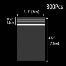 XZV 300个可重复密封塑料袋，尺寸4-30厘米，厚度0.06毫米/2.48密耳/0.00248英寸，透明拉链袋，适用于珠宝、礼品、包装、配件等多种用途。 - 300Pcs - 查看 9