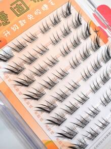 48 Stücke/Box Suda Tagebuch erweitertes Wimpernband ohne Kleber, Fuchsaugen Wimpern