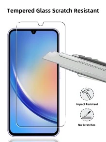 2pcs Galaxy Screen Protector, High-Definition Clear Tempered Glass, Anti-Scratch, Waterproof, Shockproof, Anti-Fingerprint, Full Coverage - Clear - View 4