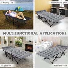 ABORON Oversized XXL Folding Camping Cot W/Mat For Adults, 78" L X 32" W X 18" H, Heavy Duty Outdoor Bed With Carry Bag,1200 D Layer Oxford Travel Camp Cots - 多霧路段 - 查看 6
