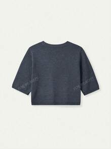 FOR BEAUTY Spring And Summer New Round Neck Short Sleeved Knitted Sweater For Women Tops Loose And Short, Simple Commuting Style Sweater Pullover, Graduation Outfit Half Sleeved Knit Top