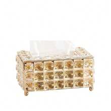 1 pieza, Caja de pañuelos de cristal, Caja de pañuelos elegante, Decoración del hogar como regalo, Decoración para tocador, dormitorio, mesa de comedor