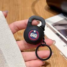 迷你摇摇瓶钥匙扣 - 带蛋白粉设计的硅胶健身瓶，有粉色和黑色可选 - 健身爱好者的完美礼物，也适合派对礼物、圣诞节、汽车钥匙和背包配件、健身配件