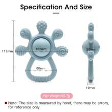 Baby Silicone Teething Toys, Infant Teether Toys With Multiple Teething Points, Teething Stick, Rattle - Multicolor - View 3
