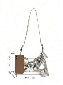 Dedoo 2024年秋冬新款女包时尚包铆钉机车包三件套单肩斜挎包。