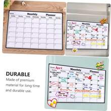 1pc Dry Erase Magnetic Refrigerator Calendar,Marker And Eraser Options Available, Non-Ghosting Dry Erase Calendar For Wall, Kitchen, Or Desk, Premium White Surface, Easy To Clean, Stain Resistant, Includes 1 Colored Dry Erase Markers And Red Eraser, Stay On Track And Organize Your Month With This Convenient Calendar, Useful For Tracking Goals, To-Do Lists, And Appointments. - Multicolor - View 10