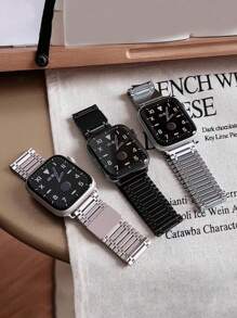 1 pieza Correa de reloj con cuentas de alta gama, correa de reloj magnética de estilo chino elegante compatible con Apple Watch Series, se ajusta a 38mm/40mm/41mm/42mm/44mm/45mm/46mm/49mm