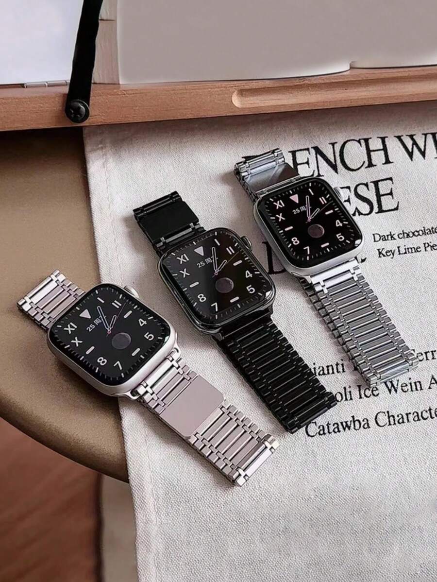 1 pieza Correa de reloj con cuentas de alta gama, correa de reloj magnética de estilo chino elegante compatible con Apple Watch Series, se ajusta a 38mm/40mm/41mm/42mm/44mm/45mm/46mm/49mm