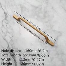 1 Piece Of Modern Minimalist Aluminum Alloy, Gold/Black Handle Drawer, Wardrobe, Nightstand, Locker, Door Handle, Furniture Hardware