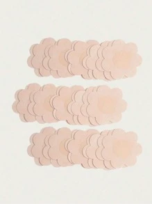 50PCS Invisible Nipple Tape Disposable Nipple Pad Tapes Nipple Cover Non-Woven Nipple Sticker Chest Stickers - Khaki - View 4