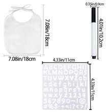 Bộ trang trí yếm 23 món DIY, tỏa sáng tại tiệc mừng em bé chào đời. 10 yếm, 5 mẫu, 8 bút đánh dấu, trò chơi tiệc tùng, đơn giản và vui nhộn, quà tặng tuyệt vời cho tiệc mừng em bé chào đời - trắng - Xem 3