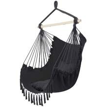 SYMCAVE Pillow Tassel Hanging Chair Gray - Grey - View 4