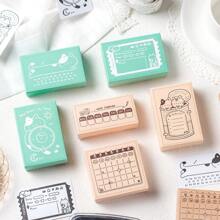 1 Equipment Forgot Cat Box Wooden Handbook Seal Vintage Cat Schedule Beech Seal Daily Memo Seal - one-size - View 1