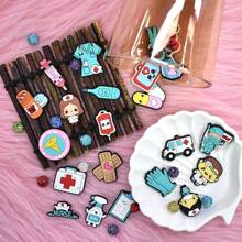 22pcs-Cute Doctor's Shoe Accessories Set - Kawaii Cartoon Decor Shoe Accessories Detachable, Ideal Christmas And Halloween Gift, Holiday Gift Shoe Accessories