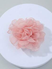 Novo Clipe de Cabelo e Broche 2 em 1 de 9cm com Design de Flor de Chiffon, Acessórios de Cabelo de Verão para Mulheres, 1 Peça Grampo de Cabelo Garra Boho Dia dos Namorados, Acessórios de Cabelo, Material Escolar