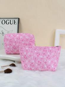 2pcs Women's Makeup Bag Classic Fashion Large Capacity Octagonal Storage Makeup Bag, Simple Suitable For Dormitory, Family, And Outing, Carry On Work, Lightweight Dumpling Pack Makeup Patch Bag, Suitable For Women To Carry Small Items On Travel, Suitable For Girls' Gifts, Recommended For Women's Good Items