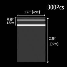 XZV 300个可重复密封塑料袋，尺寸4-30厘米，厚度0.06毫米/2.48密耳/0.00248英寸，透明拉链袋，适用于珠宝、礼品、包装、配件等多种用途。 - 300Pcs - 查看 18